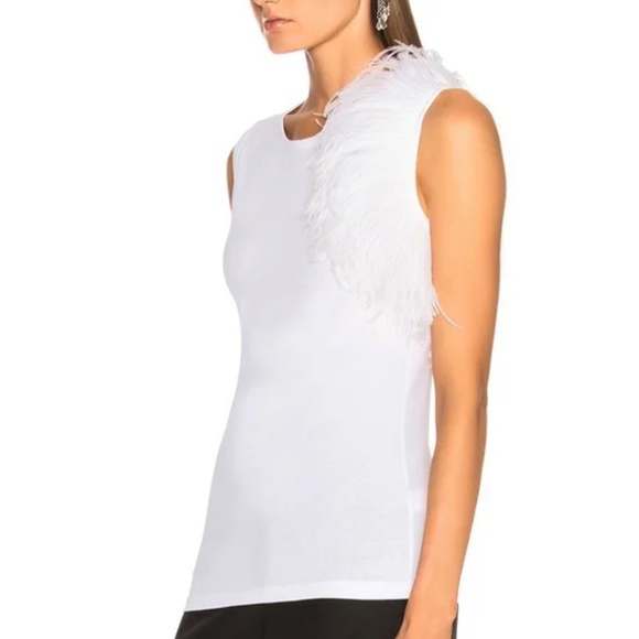 Helmet Lang White Feather Tank Size S Retail $355 - Picture 2 of 4
